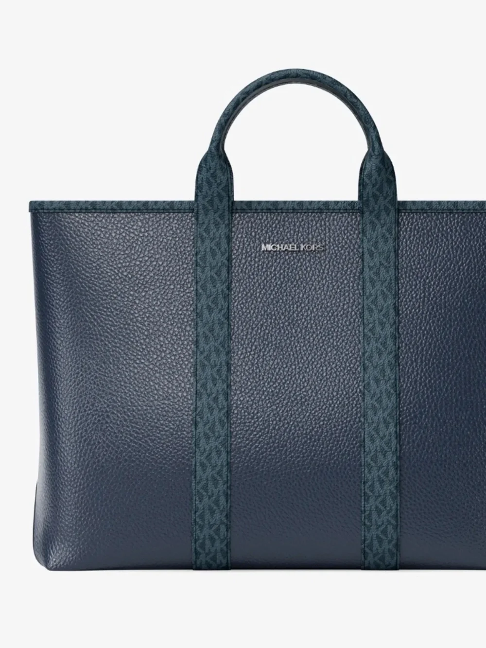 Michael Kors Cooper Medium Pebbled Leather and Signature Logo Tote Bag